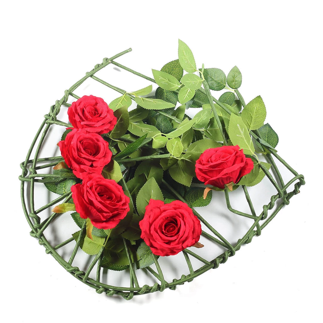 HIER_1210 6ft | Red Real Touch Artificial Rose & Leaf Flower Garland Vine Artificial Flower & Plants 8 HIER_1210 6ft | Red Real Touch Artificial Rose & Leaf Flower Garland Vine Artificial Flower & Plants