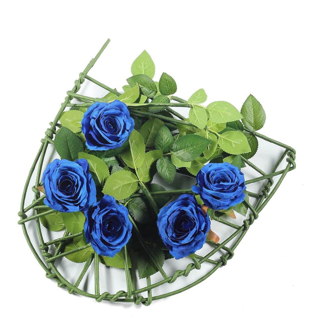 HIER_1210 Artificial Flower & Plants 6ft | Royal Blue Real Touch Artificial Rose & Leaf Flower Garland Vine 8 HIER_1210 Artificial Flower & Plants 6ft | Royal Blue Real Touch Artificial Rose & Leaf Flower Garland Vine