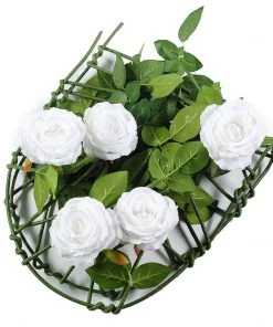 HIER_1210 6ft | White Real Touch Artificial Rose & Leaf Flower Garland Vine Artificial Flower & Plants 23 HIER_1210 6ft | White Real Touch Artificial Rose & Leaf Flower Garland Vine Artificial Flower & Plants