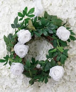 HIER_1210 6ft | White Real Touch Artificial Rose & Leaf Flower Garland Vine Artificial Flower & Plants 30 HIER_1210 6ft | White Real Touch Artificial Rose & Leaf Flower Garland Vine Artificial Flower & Plants