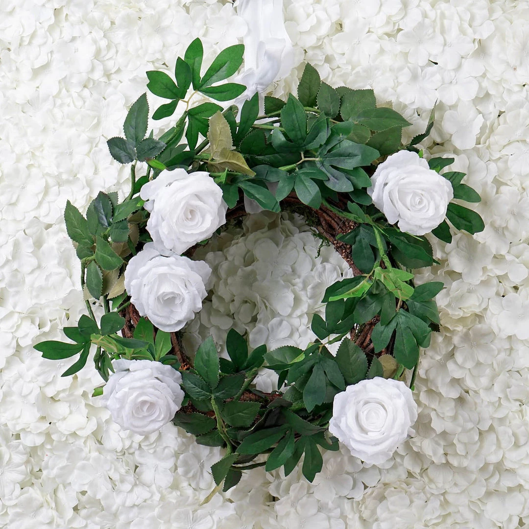 HIER_1210 6ft | White Real Touch Artificial Rose & Leaf Flower Garland Vine Artificial Flower & Plants 15 HIER_1210 6ft | White Real Touch Artificial Rose & Leaf Flower Garland Vine Artificial Flower & Plants