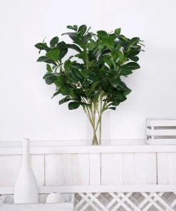 HIER_1150 2 Stems | 26" Green Artificial Lemon Leaf Branches Faux Greenery Plant Artificial Flower & Plants 19 HIER_1150 2 Stems | 26