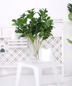 HIER_1150 2 Stems | 26" Green Artificial Lemon Leaf Branches Faux Greenery Plant Artificial Flower & Plants 21 HIER_1150 2 Stems | 26