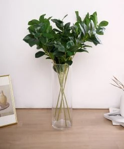 HIER_1150 2 Stems | 26" Green Artificial Lemon Leaf Branches Faux Greenery Plant Artificial Flower & Plants 17 HIER_1150 2 Stems | 26
