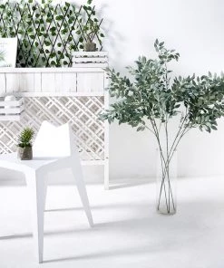 HIER_1150 2 Bushes | 42" Tall Green Artificial Honey Locust Branches, Faux Plant