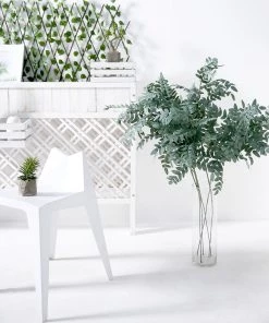 HIER_1150 2 Bushes | 42" Tall Frosted Green Artificial Locust Branch, Faux Plant Artificial Eucalyptus & Greenery