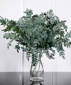 HIER_1150 2 Bushes | 42" Tall Frosted Green Artificial Locust Branch, Faux Plant Artificial Eucalyptus & Greenery