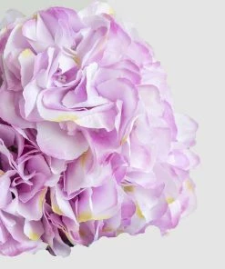 HIER_1120 5 Bushes | Lavender Artificial Silk Hydrangea Flowers, Faux Bouquets