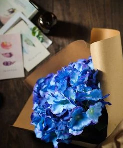 HIER_1120 5 Bushes | Royal Blue Artificial Silk Hydrangea Flowers, Faux Bouquets 17 HIER_1120 5 Bushes | Royal Blue Artificial Silk Hydrangea Flowers, Faux Bouquets