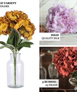 HIER_1120 5 Bushes | Royal Blue Artificial Silk Hydrangea Flowers, Faux Bouquets 13 HIER_1120 5 Bushes | Royal Blue Artificial Silk Hydrangea Flowers, Faux Bouquets