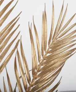 HIER_5120 2 Stems | 32" Metallic Gold Artificial Palm Leaf Branch Vase Filler 25 HIER_5120 2 Stems | 32
