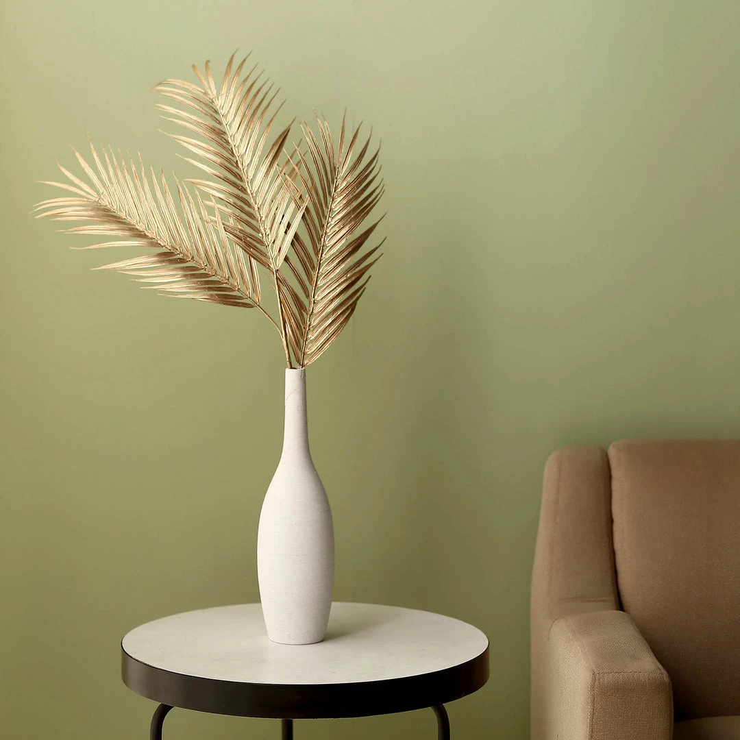 HIER_5120 2 Stems | 32" Metallic Gold Artificial Palm Leaf Branch Vase Filler 9 HIER_5120 2 Stems | 32" Metallic Gold Artificial Palm Leaf Branch Vase Filler