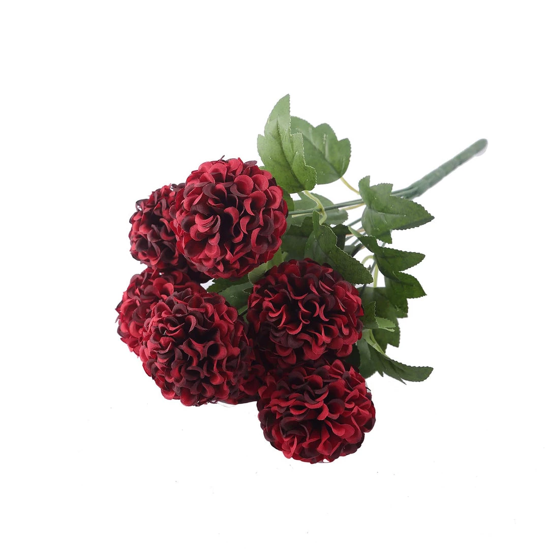HIER_1150 4 Bushes | Burgundy Artificial Silk Chrysanthemum Flowers, Faux Mums Artificial Flower & Plants 13 HIER_1150 4 Bushes | Burgundy Artificial Silk Chrysanthemum Flowers, Faux Mums Artificial Flower & Plants