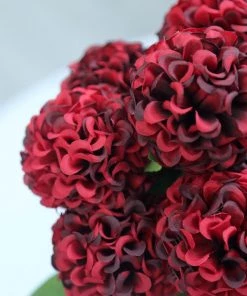 HIER_1150 4 Bushes | Burgundy Artificial Silk Chrysanthemum Flowers, Faux Mums Artificial Flower & Plants 22 HIER_1150 4 Bushes | Burgundy Artificial Silk Chrysanthemum Flowers, Faux Mums Artificial Flower & Plants