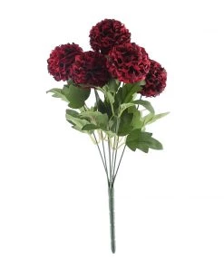 HIER_1150 4 Bushes | Burgundy Artificial Silk Chrysanthemum Flowers, Faux Mums Artificial Flower & Plants 24 HIER_1150 4 Bushes | Burgundy Artificial Silk Chrysanthemum Flowers, Faux Mums Artificial Flower & Plants