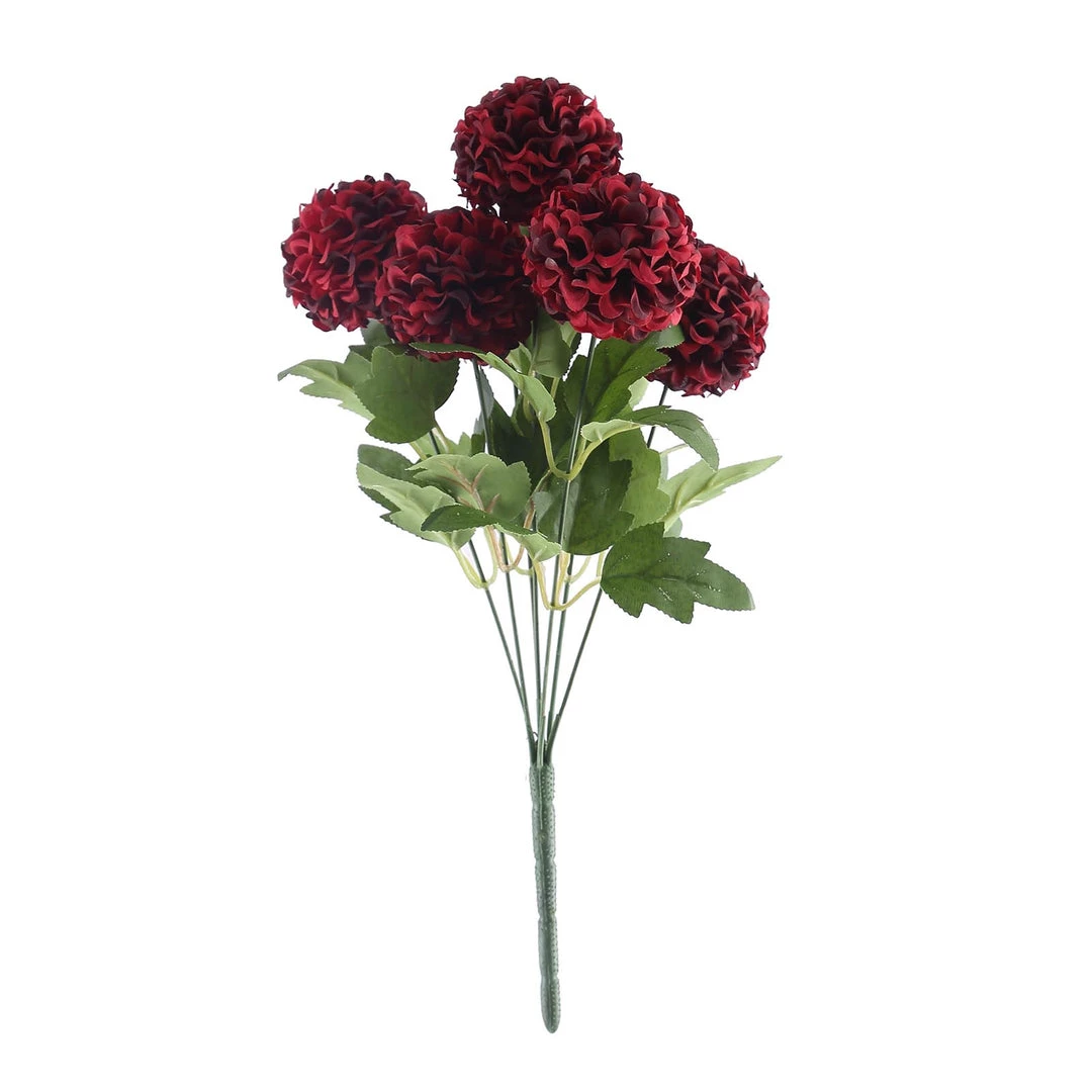 HIER_1150 4 Bushes | Burgundy Artificial Silk Chrysanthemum Flowers, Faux Mums Artificial Flower & Plants 12 HIER_1150 4 Bushes | Burgundy Artificial Silk Chrysanthemum Flowers, Faux Mums Artificial Flower & Plants
