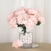 HIER_1150 Artificial Flower & Plants 12 Bushes | Blush/Rose Gold Artificial Silk Chrysanthemum Flower Bouquets