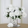 HIER_1150 Artificial Flower & Plants 12 Bushes | Cream Artificial Silk Chrysanthemum Flower Bouquets