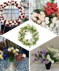 HIER_1140 Faux Carnations | Mums 2 Bushes | 33