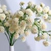 HIER_1140 2 Bushes | 33" Ivory Artificial Silk Chrysanthemum Mum Flower Bouquets