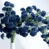 HIER_1140 Faux Carnations | Mums 2 Bushes | 33" Navy Blue Artificial Chrysanthemum Mum Flower Bouquets