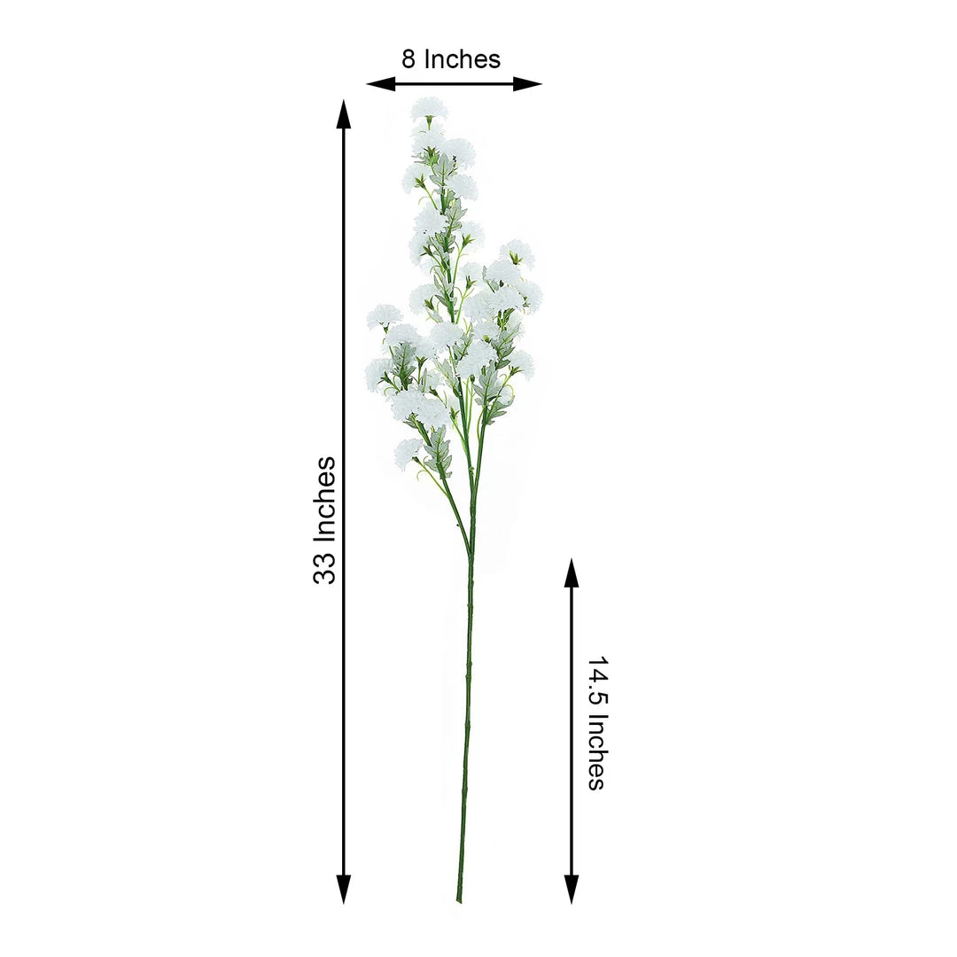 HIER_1140 2 Bushes | 33" White Artificial Silk Chrysanthemum Mum Flower Bouquets 3 HIER_1140 2 Bushes | 33" White Artificial Silk Chrysanthemum Mum Flower Bouquets