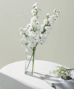HIER_1140 2 Bushes | 33" White Artificial Silk Chrysanthemum Mum Flower Bouquets 21 HIER_1140 2 Bushes | 33