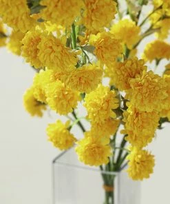HIER_1140 2 Bushes | 33" Yellow Artificial Silk Chrysanthemum Mum Flower Bouquet 19 HIER_1140 2 Bushes | 33