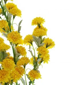 HIER_1140 2 Bushes | 33" Yellow Artificial Silk Chrysanthemum Mum Flower Bouquet 22 HIER_1140 2 Bushes | 33