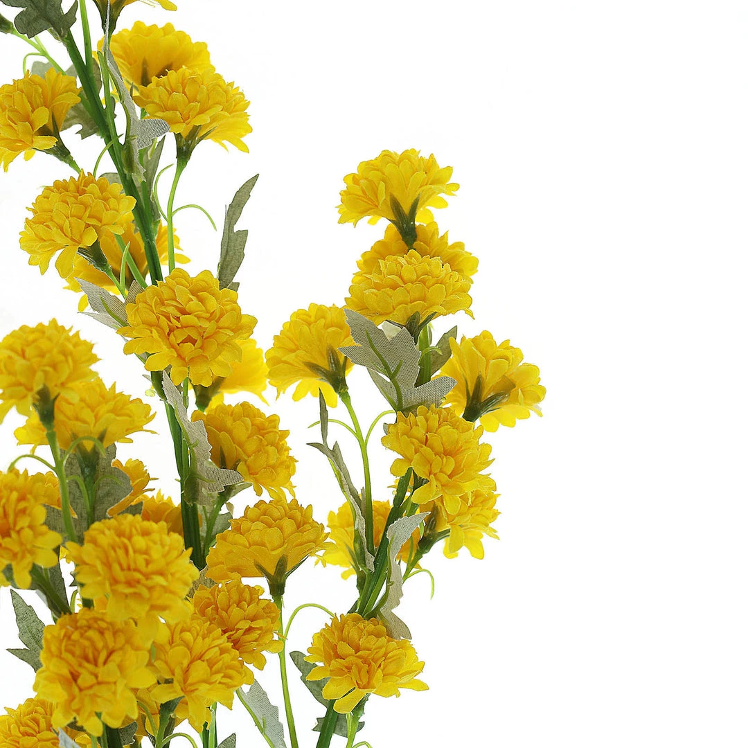 HIER_1140 2 Bushes | 33" Yellow Artificial Silk Chrysanthemum Mum Flower Bouquet 11 HIER_1140 2 Bushes | 33" Yellow Artificial Silk Chrysanthemum Mum Flower Bouquet