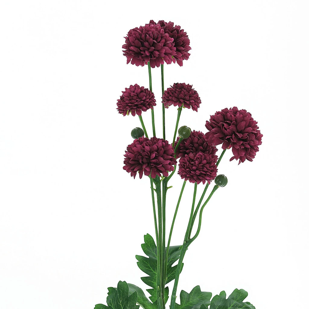 HIER_1140 2 Bushes | 33" Burgundy Artificial Chrysanthemum Mum Flower Bouquets Artificial Flower & Plants 13 HIER_1140 2 Bushes | 33" Burgundy Artificial Chrysanthemum Mum Flower Bouquets Artificial Flower & Plants