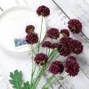 HIER_1140 2 Bushes | 33" Burgundy Artificial Chrysanthemum Mum Flower Bouquets Artificial Flower & Plants