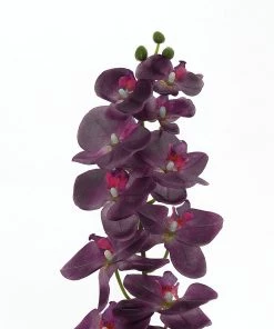 HIER_1150 Faux Tulips & Others 2 Stems | 40" Tall Eggplant Artificial Silk Orchid Flower Bouquets 27 HIER_1150 Faux Tulips & Others 2 Stems | 40