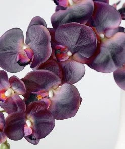 HIER_1150 Faux Tulips & Others 2 Stems | 40" Tall Eggplant Artificial Silk Orchid Flower Bouquets 25 HIER_1150 Faux Tulips & Others 2 Stems | 40