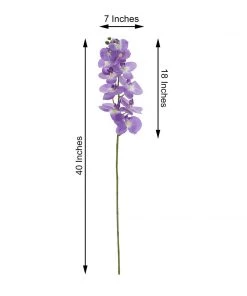 HIER_1150 Faux Tulips & Others 2 Stems | 40" Tall Lavender Artificial Silk Orchid Flower Bouquets 16 HIER_1150 Faux Tulips & Others 2 Stems | 40