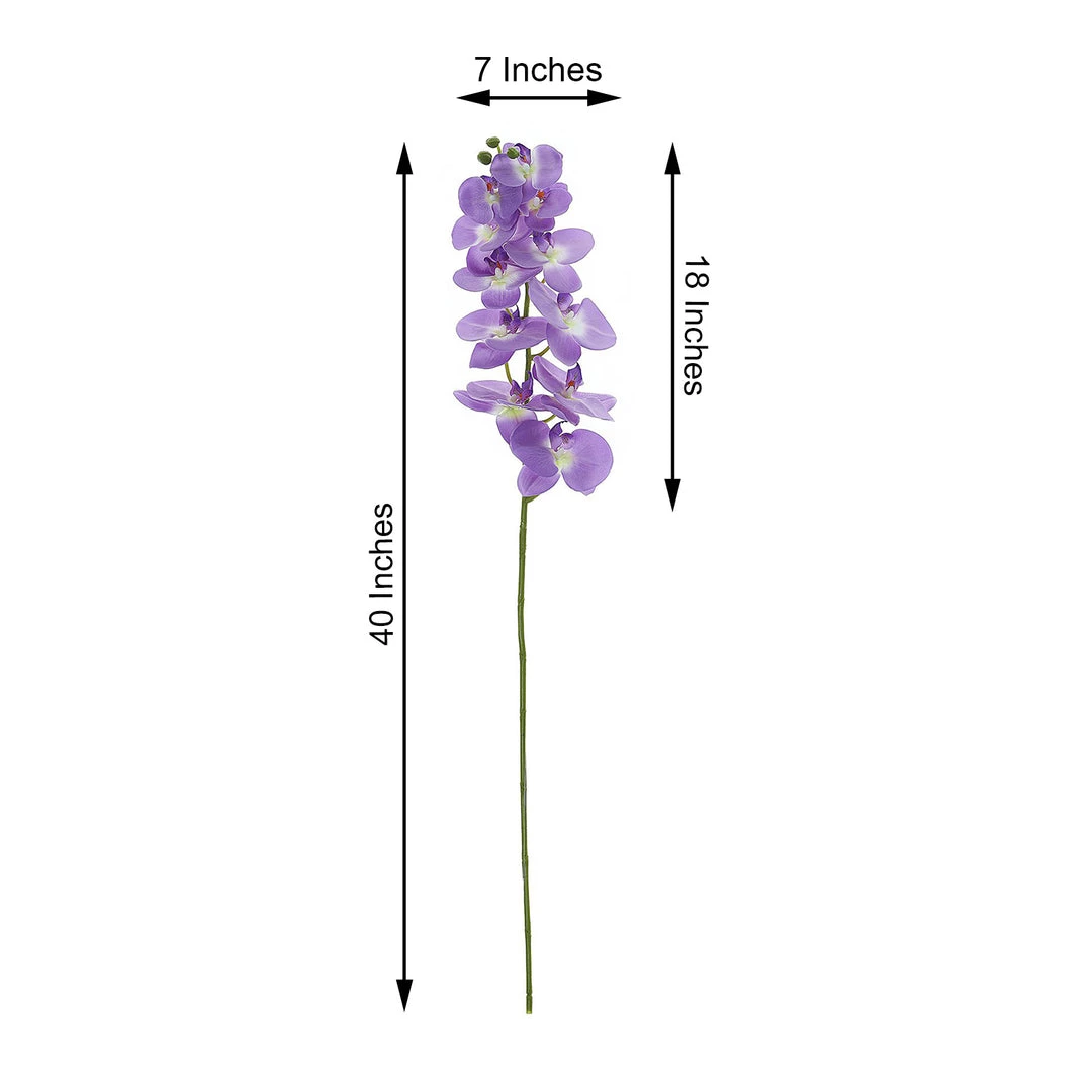 HIER_1150 Faux Tulips & Others 2 Stems | 40" Tall Lavender Artificial Silk Orchid Flower Bouquets 3 HIER_1150 Faux Tulips & Others 2 Stems | 40" Tall Lavender Artificial Silk Orchid Flower Bouquets