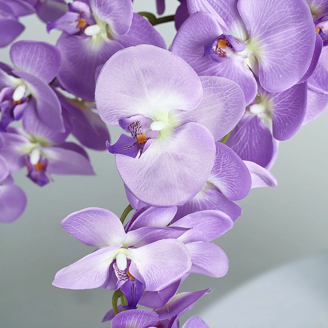HIER_1150 Faux Tulips & Others 2 Stems | 40" Tall Lavender Artificial Silk Orchid Flower Bouquets 9 HIER_1150 Faux Tulips & Others 2 Stems | 40" Tall Lavender Artificial Silk Orchid Flower Bouquets