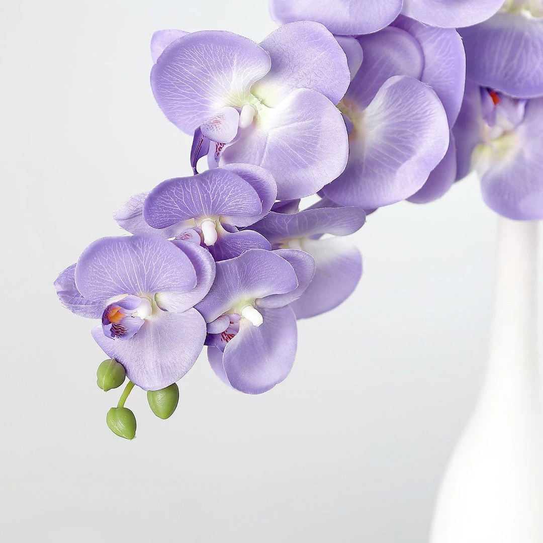 HIER_1150 Faux Tulips & Others 2 Stems | 40" Tall Lavender Artificial Silk Orchid Flower Bouquets 7 HIER_1150 Faux Tulips & Others 2 Stems | 40" Tall Lavender Artificial Silk Orchid Flower Bouquets