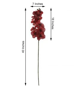 HIER_1150 Faux Tulips & Others 2 Stems | 40" Tall Red Artificial Silk Orchid Flower Bouquets 16 HIER_1150 Faux Tulips & Others 2 Stems | 40
