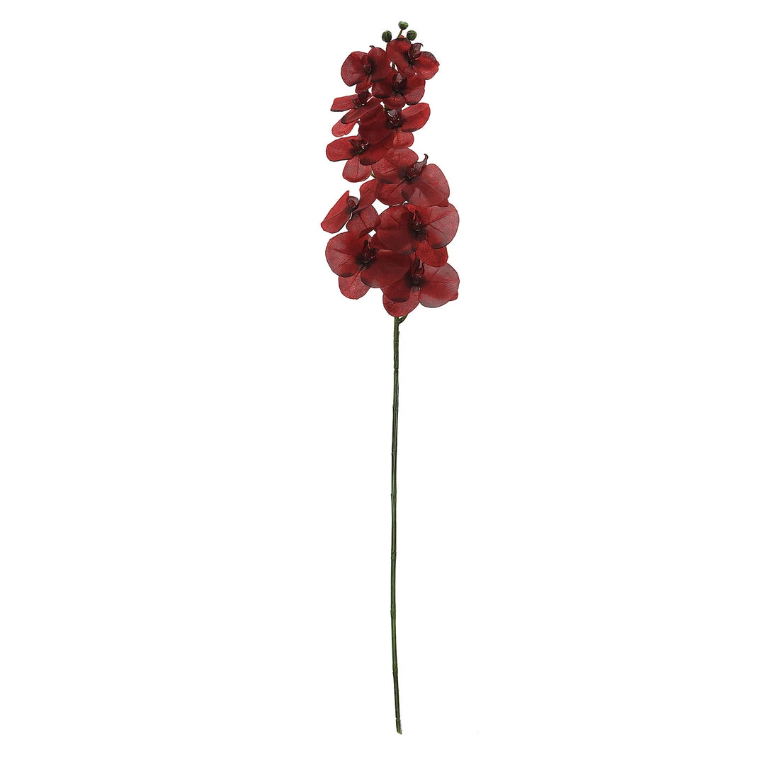 HIER_1150 Faux Tulips & Others 2 Stems | 40" Tall Red Artificial Silk Orchid Flower Bouquets 13 HIER_1150 Faux Tulips & Others 2 Stems | 40" Tall Red Artificial Silk Orchid Flower Bouquets