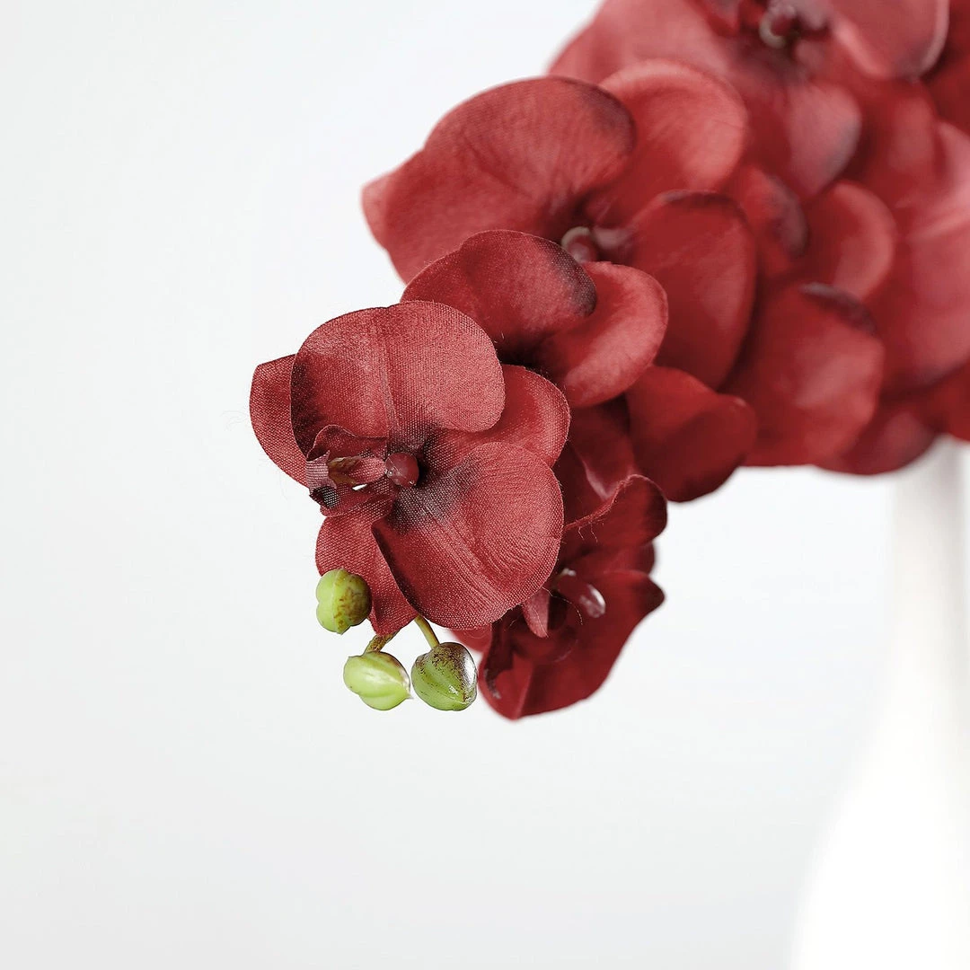 HIER_1150 Faux Tulips & Others 2 Stems | 40" Tall Red Artificial Silk Orchid Flower Bouquets 7 HIER_1150 Faux Tulips & Others 2 Stems | 40" Tall Red Artificial Silk Orchid Flower Bouquets