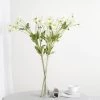 HIER_1400 2 Stems | 33" Ivory Artificial Silk Poppy Flower Bouquet Bushes Faux Tulips & Others