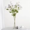 HIER_1400 Faux Tulips & Others 2 Stems | 33" Lavender Artificial Silk Poppy Flower Bouquet Bushes