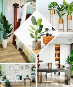 HIER_1600 Chargers & Centerpieces 2 Pack | 3ft Faux Potted Bird Of Paradise Plant