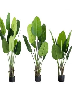 HIER_1600 Chargers & Centerpieces 2 Pack | 6ft Faux Potted Bird Of Paradise Plant