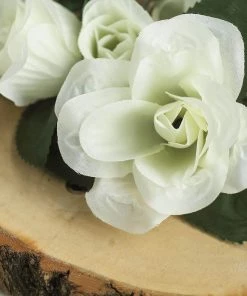HIER_1600 Chargers & Centerpieces 4 Pack | 3" Ivory Artificial Silk Rose Flower Candle Ring Wreaths 24 HIER_1600 Chargers & Centerpieces 4 Pack | 3