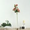 HIER_1400 2 Bouquets | 33" Tall Dusty Rose Artificial Silk Rose Flower Bush Stem Artificial Roses