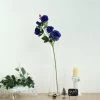 HIER_1400 2 Bouquets | 33" Tall Royal Blue Artificial Silk Rose Flower Bush Stem Artificial Roses