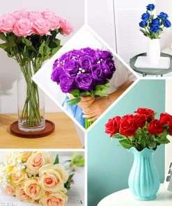 HIER_1400 Artificial Roses 2 Stems | 38