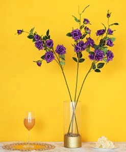 HIER_1400 Artificial Roses 2 Stems | 38